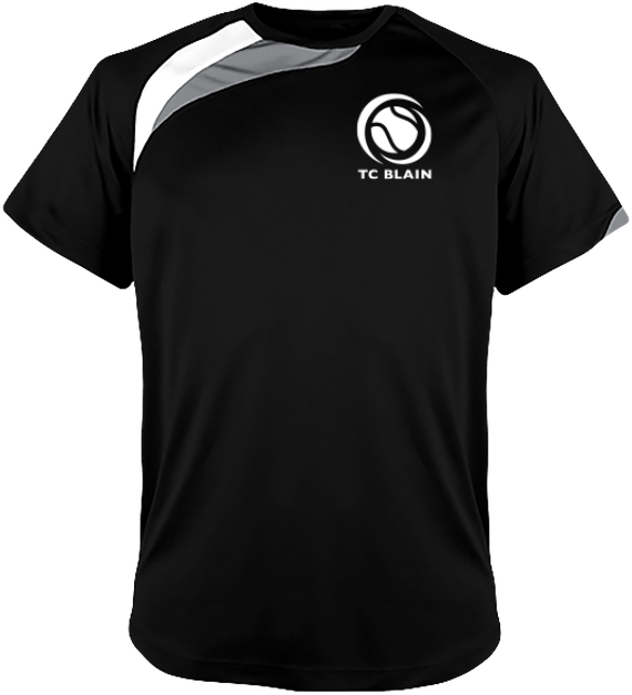 T-shirt MATCH Homme TC Blain noir
