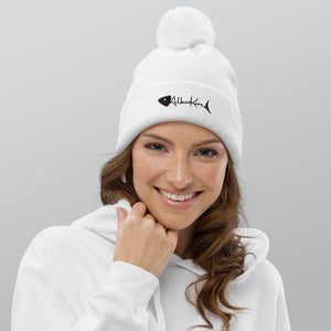 Bonnet pompon brodé AK Signature - MAËLYS